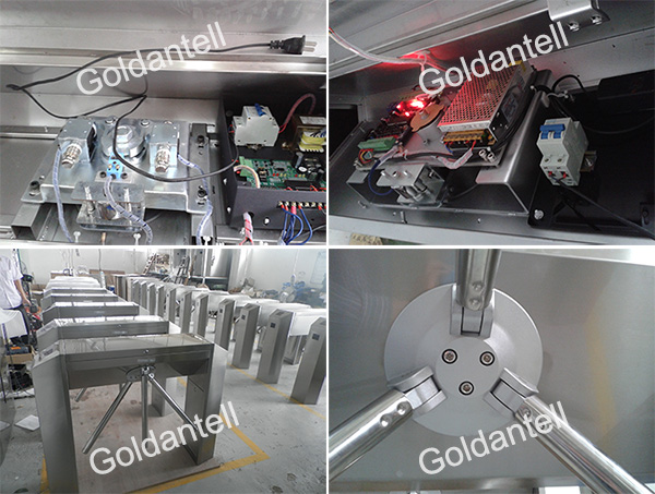 Revolving Tripod Turnstile with 550mm-600mm Passage Width 30-40 Persons/Min Pass Speed and 220~240/110 V(AC) Power Supply