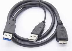Usb 3.0 y cable micro b cable, splitter cable, male to male cable 1m