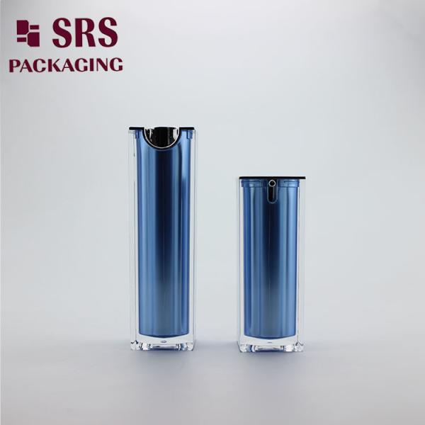 Square Luxury Empty Cosmetic Serum Airless Lotion Pump Bottle