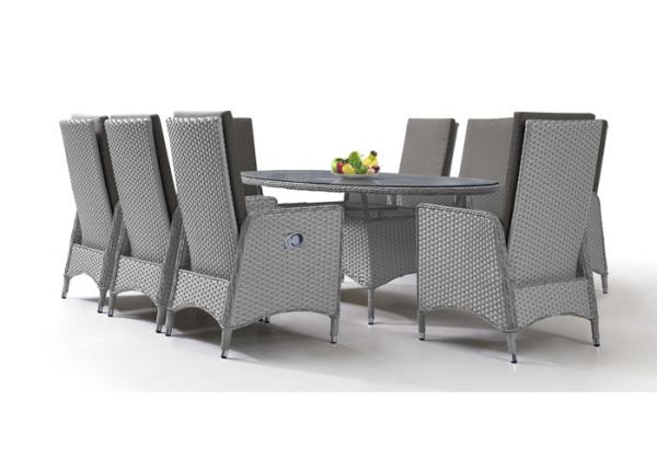 UV Resistant 8 Seater Stackable Outdoor Table Chairs For Hotel