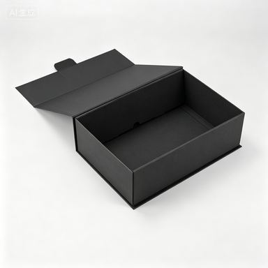 CMYK Full Color Collapsible Magnetic Gift Boxes For Watch Manufacturers Black Foldable Boxes