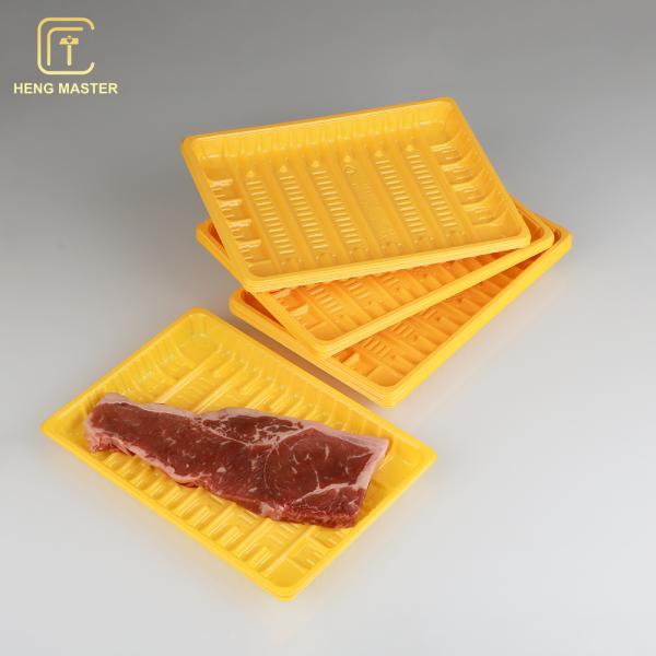 Hengmaster Plastic Disposable Vegetable Tray Yellow Color