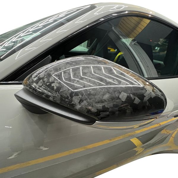Lightweight Forged Carbon Fiber Mirror Covers UV Resistant OEM Replacement Porsche 911 992 2020 Model Collection