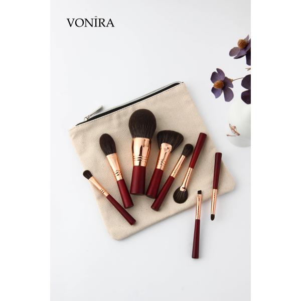 Жестокости Vegan набора щетки перемещения цвета красоты Vonira набор 100% щетки макияжа глаза стороны 8 частей красной румяной необходимой свободный мини