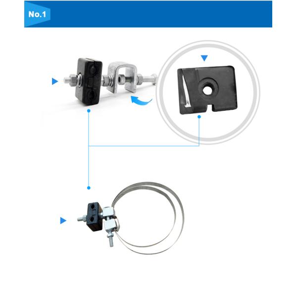 20mm Stainless Steel OPGW Metal Down Lead Clamp For Tower