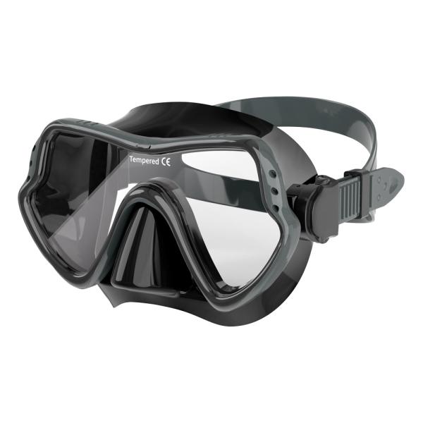 Liquid Silicone Face Snorkel Mask Scuba Dive Goggles Tempered Glass For Swimming