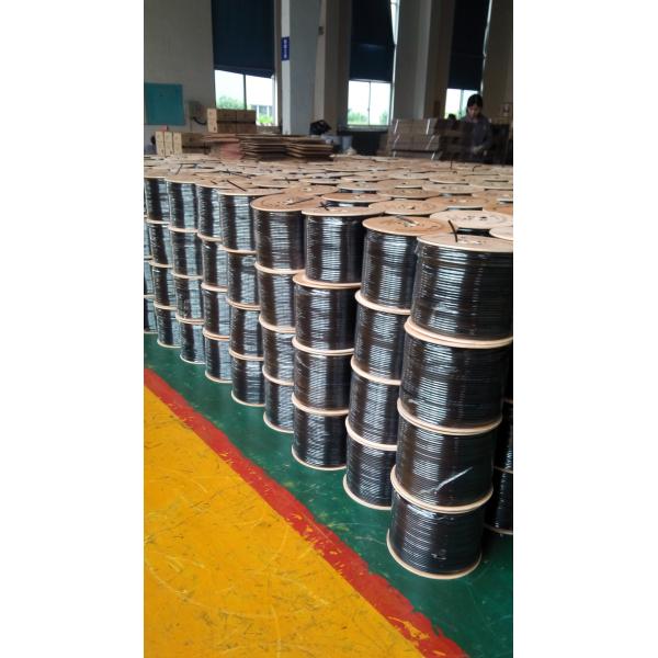 Flooding Compound RG6 Coaxial Cable Indoor PVC Jacket F Connector ROSH Compliant