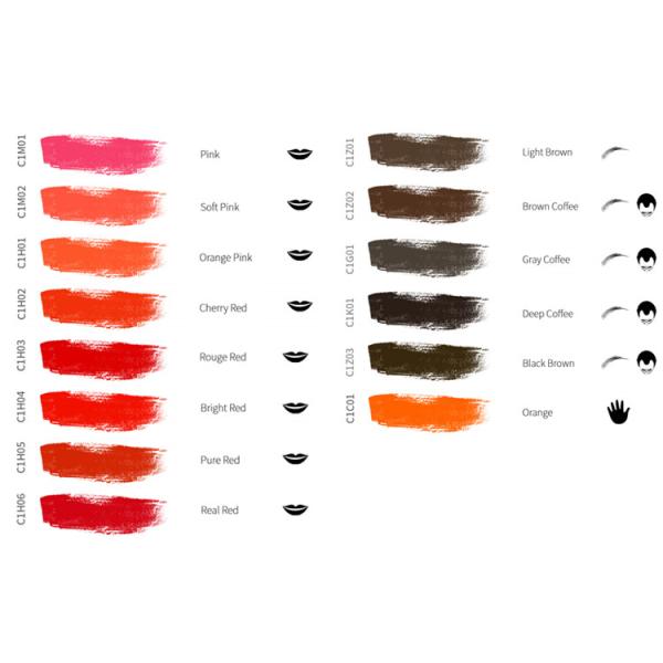 NUOJO OEM Permanent Makeup Pigments For Lip Eyebrow Concentrate Liquid Ink