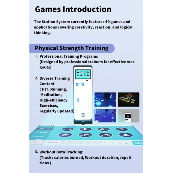 Motion-activated Floor GameCoin Operated Interactive Floor Game Projector