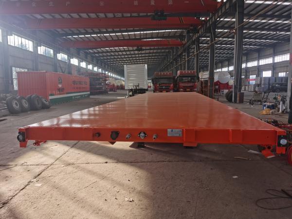 40 Ft 3 Axle Lowbed Semi Trailer Flat Bed Extendable Low Bed Trailer