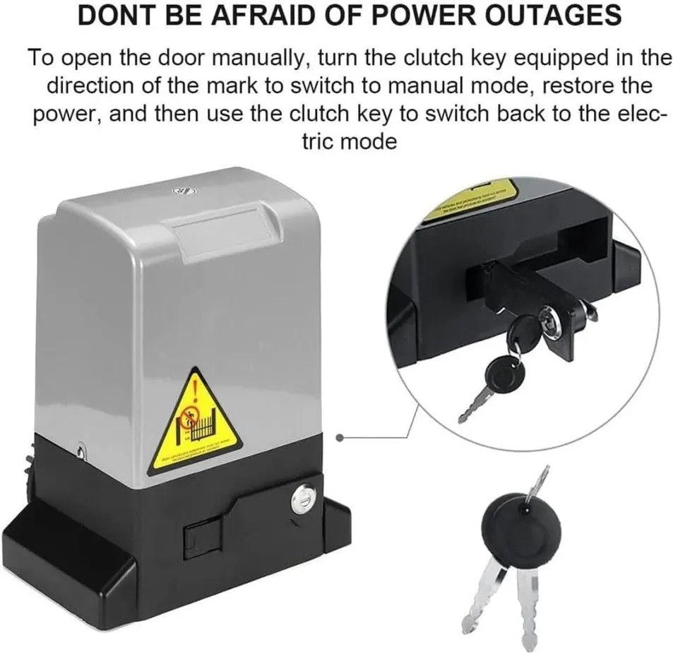 1200W IP65 Auto Closing Sliding Gate Opener with Remote Control and Easy Installation