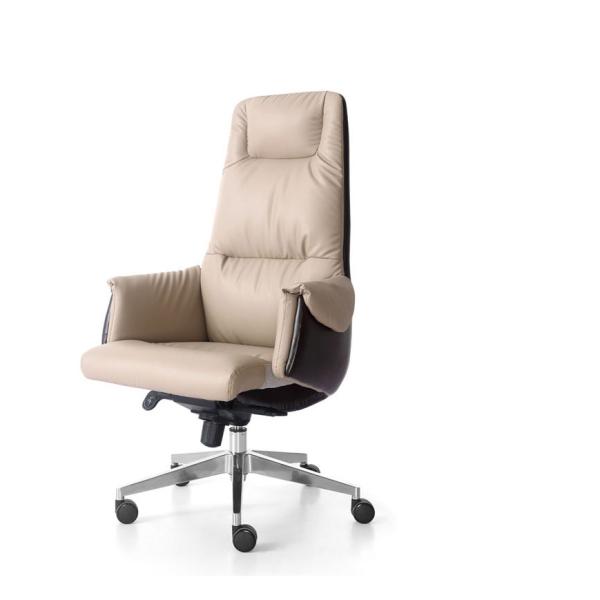 Contemporary Aluminium Executive Leather Office Chair Ergonomic OEM