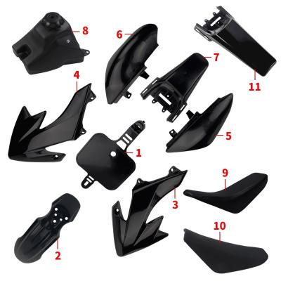 CRF50 Peças de plástico conjunto preto ou branco equipamentos de carrosseria de carrosseria guarda-louças guarda-lamas personalizado