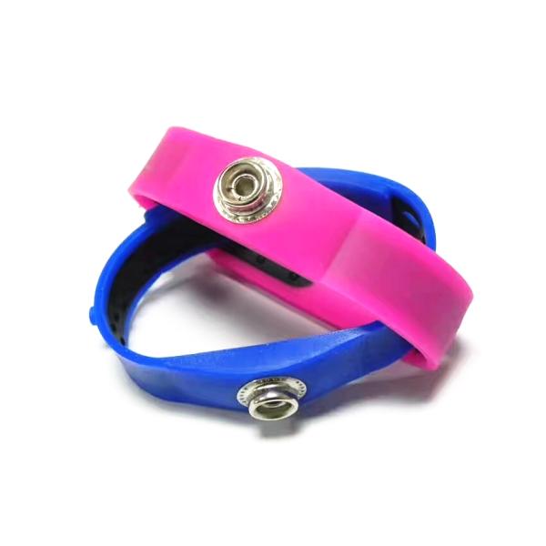 Dia шнура катушки Wristband кремния анти- статический. желтый цвет пурпура длины 2.4m 2.5mm розовый голубой