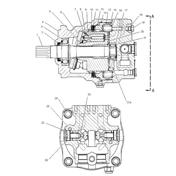Мотор качания CAT E330C 336D2 редуктора качания M5X180CHB 2003373
