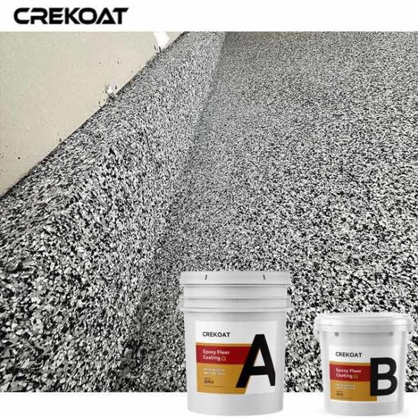 MSDS Epoxy Flake Floor Coating For Concrete Enhanced Safety Withstands Heavy Loads