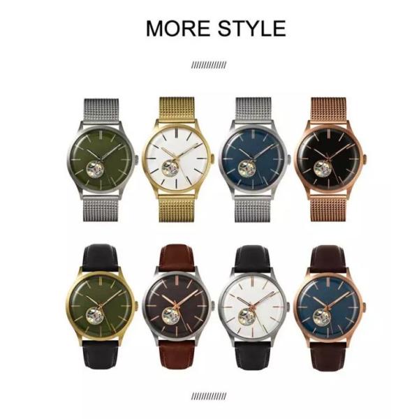 Relógio automático de aço inoxidável do OEM do relógio mecânico automático dos homens de RoHS 42mm