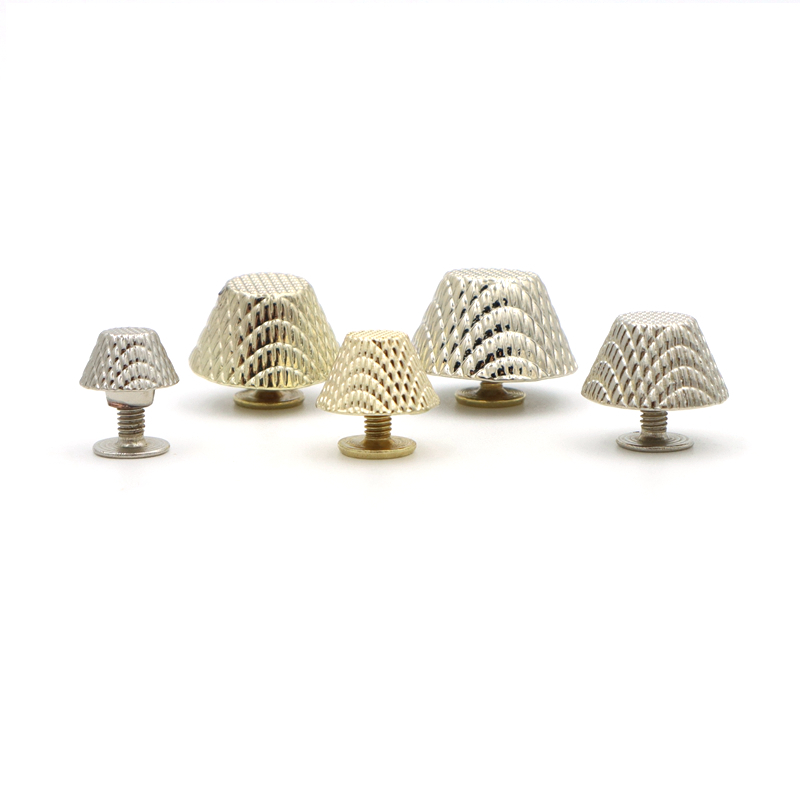 15mm Zinc Alloy Rivet Gold Metal Purse Feet For Bag Protection