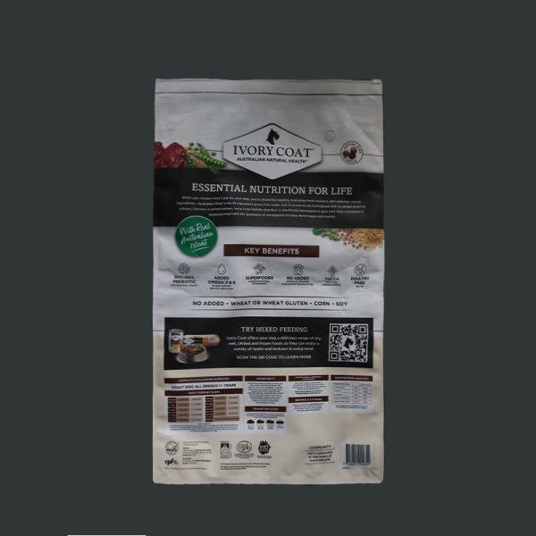 Custom Printed Dog Food Laminated Packaging Pouches 50Lb Big Dog Treat Packaging Bags