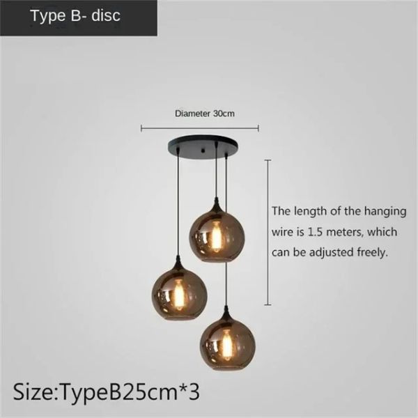 Modern Glass Chandeliers For Dining Tables Living Room Kitchen Office Coffee Hanging Lamp (WH-AP-679)