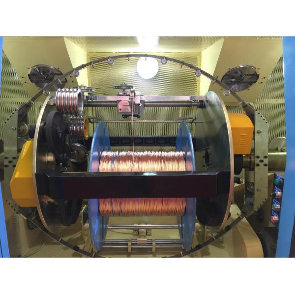 Небесно-голубая медная проволока образовывая кабель машины/ПЛК переплетая машину