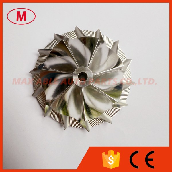 T04S 62.30/86.15mm 7+7 blades High performance turbo aluminum 2618/milling/billet compressor wheel for racing