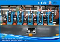 Round / Rectangular ERW Steel Pipe Production Line Worm Gearing Friction Saw Cutting