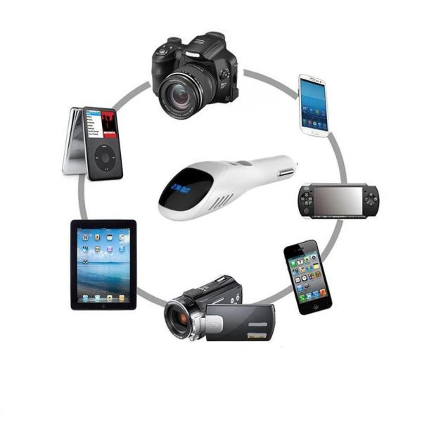 Dual USB Car Charger Air Purifier Ionizer For Eliminator Removers Cigarettes Smoke