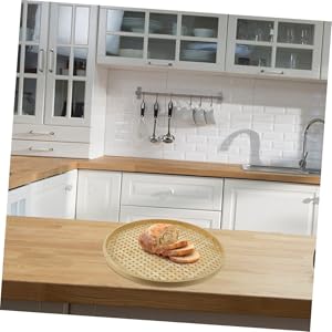 Bamboo Sieve Round Baskets Woven Storage Baskets Woven Tray Fruit Rattan Tray Fruit Natural Bamboo Colander Weaving Sieve Vegetable Food