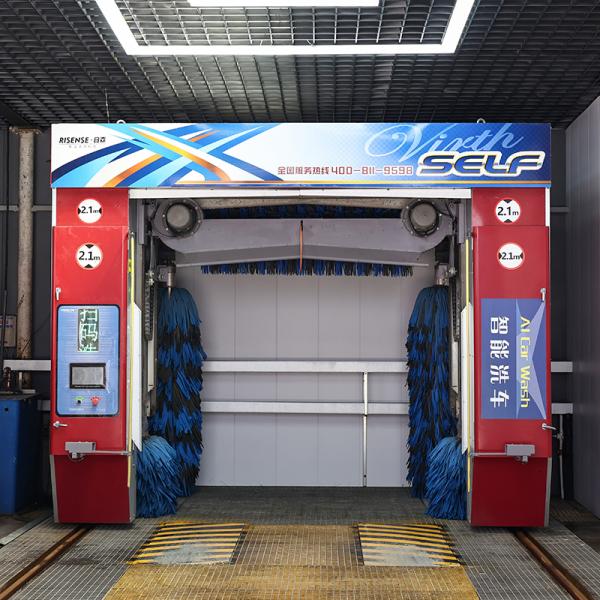 Risense CE Certified High Pressure 5 Brushes Rollover Automatic Car Wash Machine for Sale in Germany with Wheel Brushes