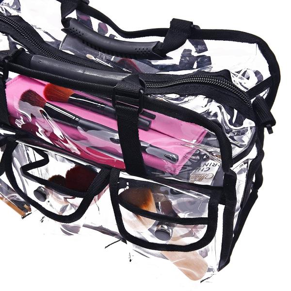 Shoulder Bag Makeup Organizer Toiletry Bag 7 External Pockets,Travel Makeup Cosmetic Bag,Multifunctional Large capacity