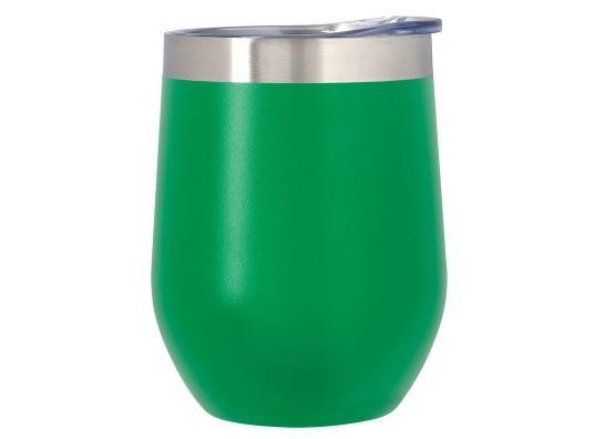 SS Insulated Stemless Wine Tumbler With Lid , thermal stemless wine glasses
