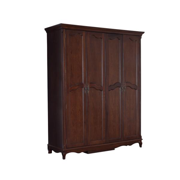 Rubber Wood bedroom Furniture good quality Headboard Bunk bed 1.8 /1.5 M with Cloth cabinet for leisure hotel interior