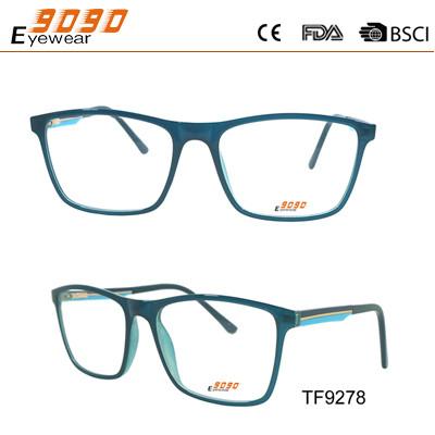High quality square TR90 eyeglasses for men women optical frames，Blue frame