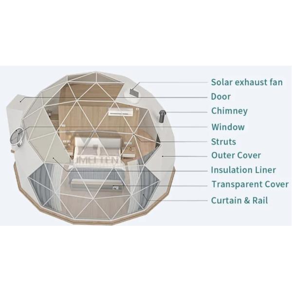 Наружная водонепроницаемая торговая палатка Glamping Dome для гостиничного кемпинга Reosrt