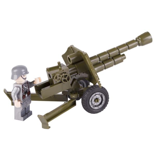 WW2 military weapon mini figures accessories artillery plastic building blocks toys