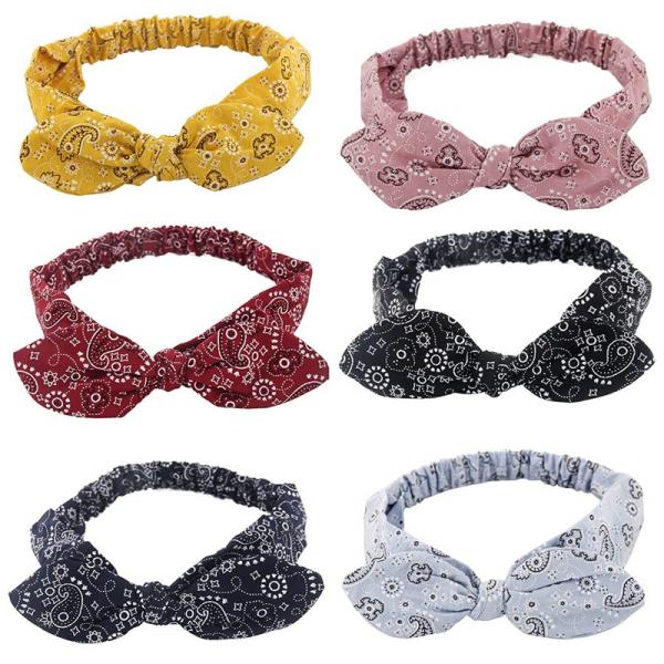 vintage hair bands Bunny Ears Headband accessories Women's elastic knot Headband hoop Autumn/Winter hair accessories