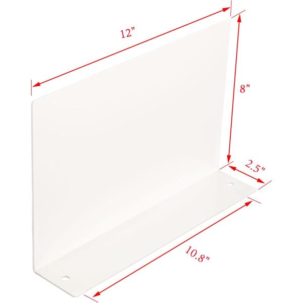 Стеновой организатор В форме буквы L белый металлический плавучий полк