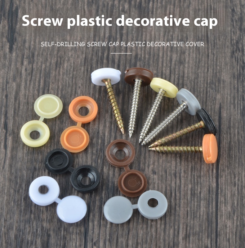 Modern Three-in-One Plastic Furniture Hardware Self-Tapping Phillips Screw Cap for Living Room