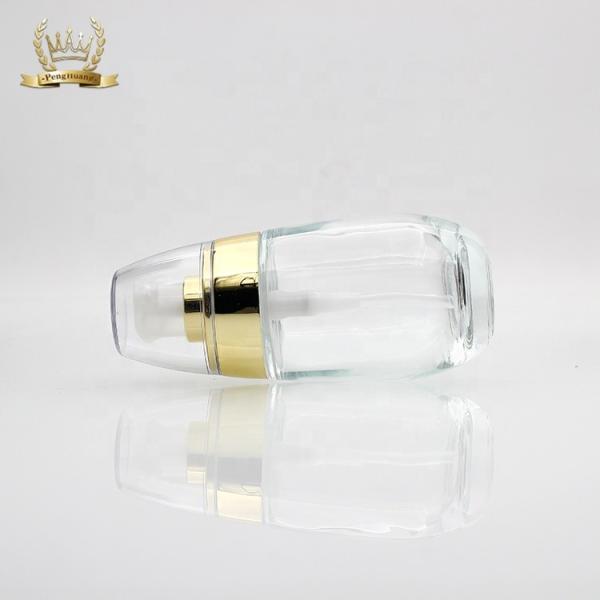 Luxury 60ml Glass Foundation Bottle Pump Sprayer For Skin Care Cream