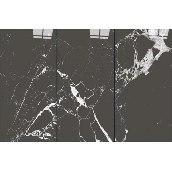 Grey Glazed Metallic Marble Ceramic Tile Stone For Hotel Floor Decoration