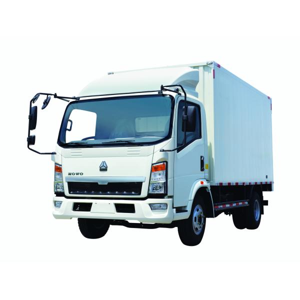 Cheap price SINOTRUK HOWO light duty truck 4 tons RHD euro 2 engine box truck van cargo truck