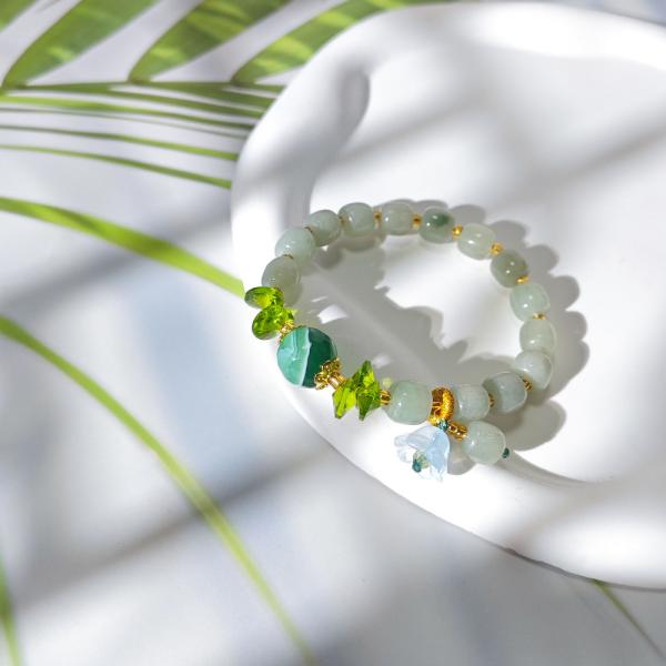 Естественный бриллиантовый браслет из нефрита Здоровье Красота и гармония Джейн драгоценные камни для подарка DIY ручной ювелирные изделия