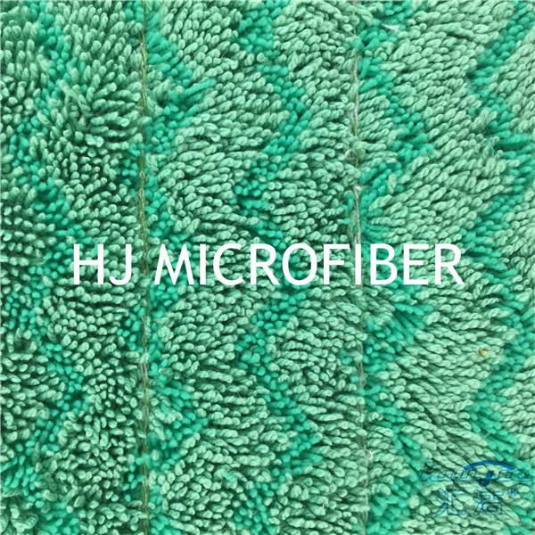 Microfiber Floor Mop W-shape Mop Pads Floor Cleaning Wet Mop Heads Green 12