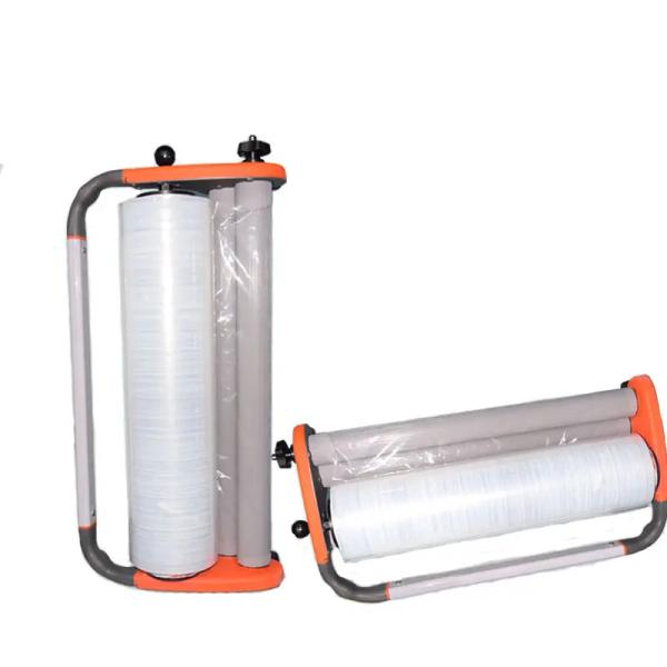 12-20 Inch 300-500mm Width Transparent Colorful Plastic Film Wrapper Manual Stretch Film Holder Dispenser