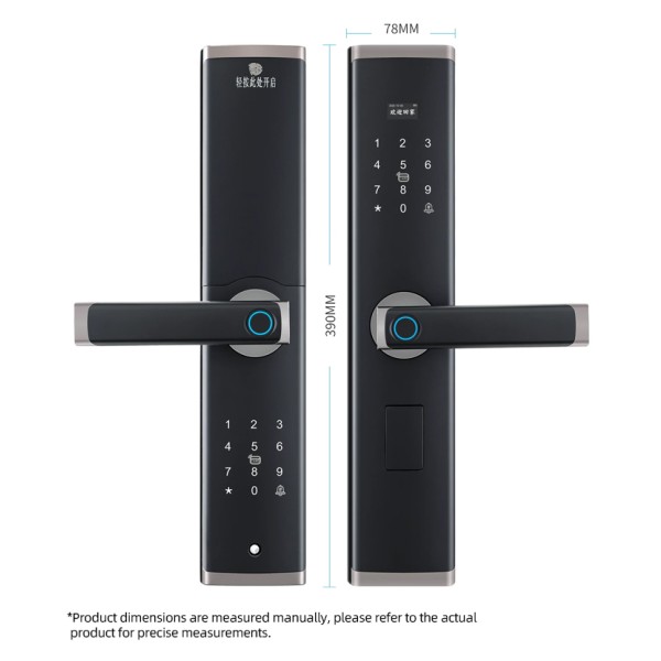 Yagu Double Side Intelligent Lock Tuya Wifi Smart Lock Door Fingerprint Password Smart Door Lock Smart Locks for Front Door