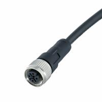 A codificação 3 pinos M12 conector à prova d'água macho fêmea ângulo reto cotovelo Ip68 fio do sensor