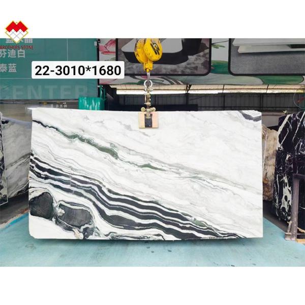 18mm Thickness Big Slab Modern Natural Panda White Marble Spiral Steps Staircase