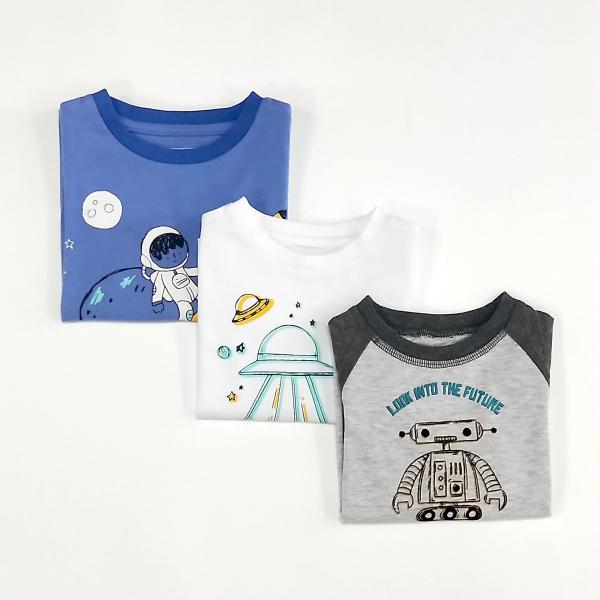 Combed Cotton Carton Print T-Shirts 100% Cotton Baby Styles Boys Clothing Toddler Shirts