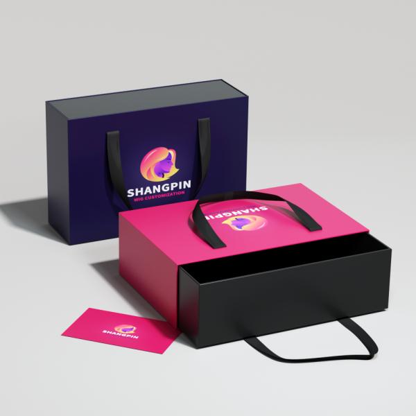 High Quality Luxury Small Drawer Box Clear PVC Window Custom Logo Embossed Pull-Out Sliding Gift Box High Quality Embossed